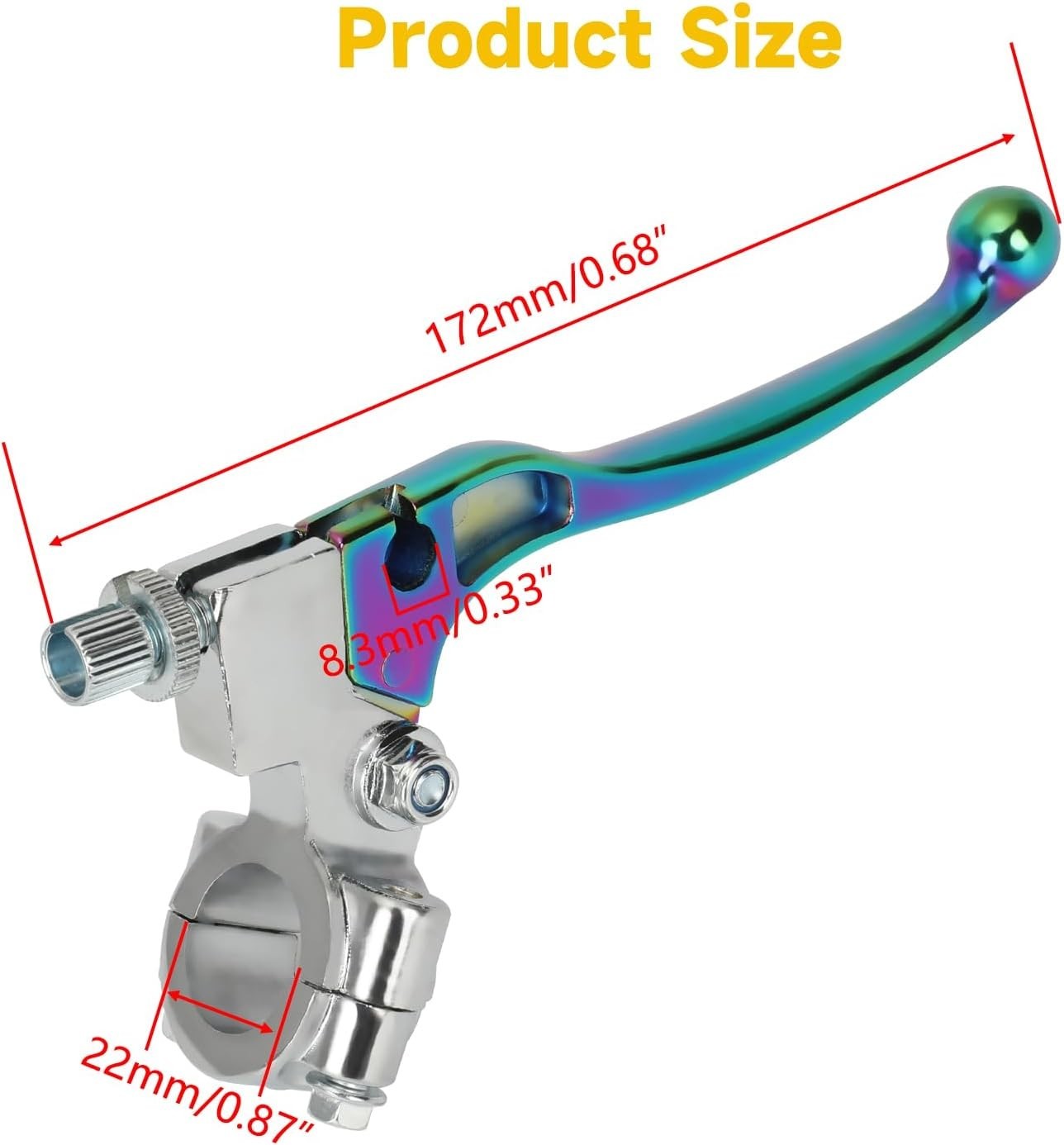 Electroplated 7/8» Left Brake Lever for Mini Bikes – Modern Style, Easy Install
