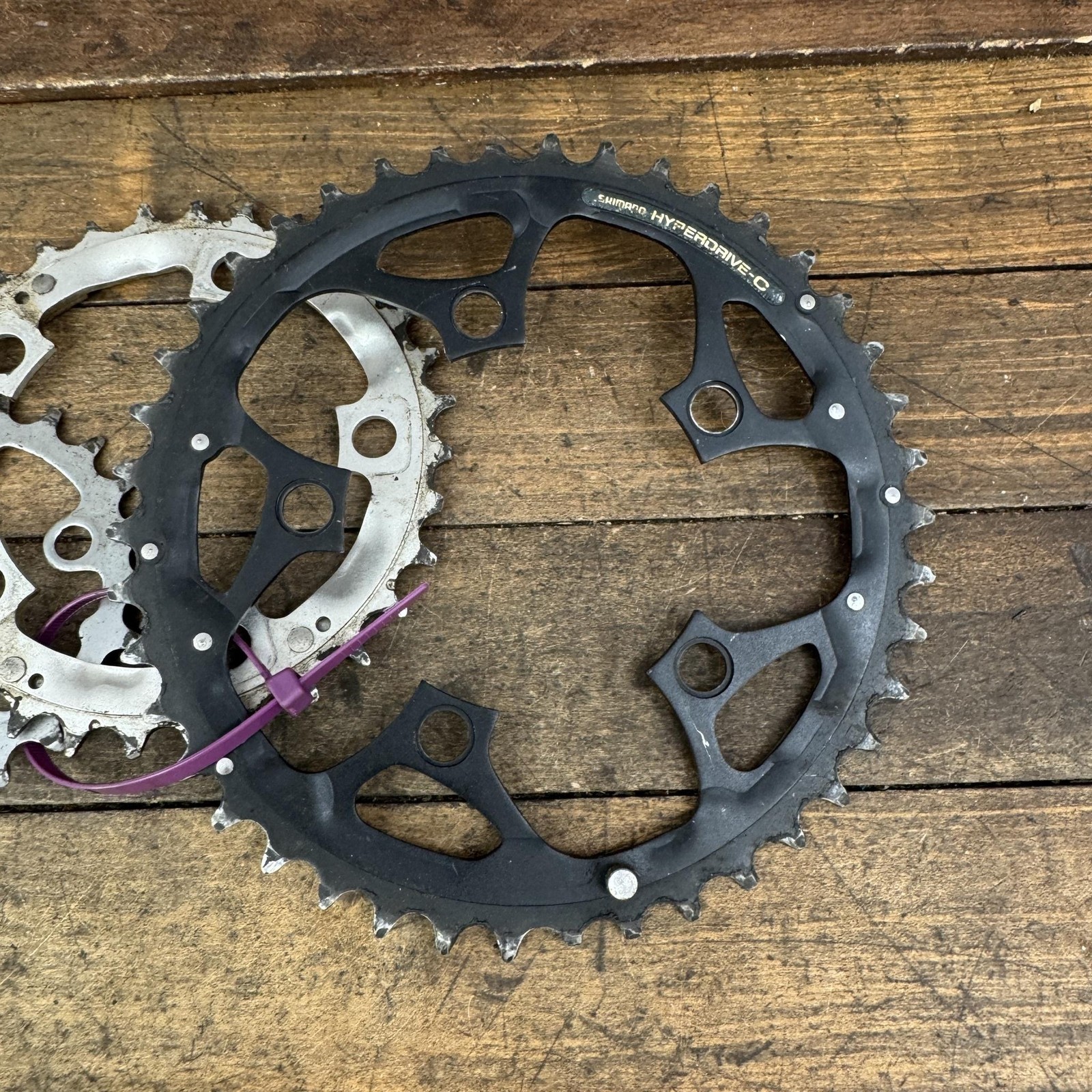 Vintage Shimano Deore Chainring Set 94 BCD Hyperdrive-C SG Triple 90s MTB