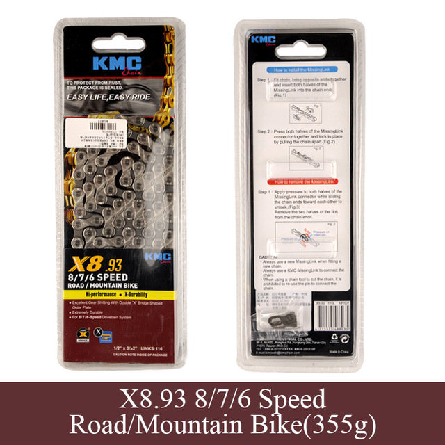 KMC Bicycle Chains 6 7 8/9/10 11 12 Speed MTB RoadBike Chain X8/X9/X10/X11.93
