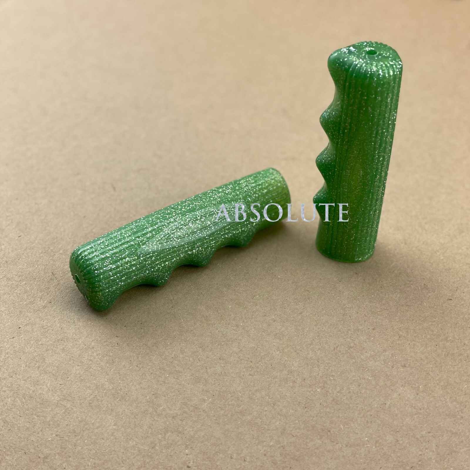 SPARKLE GREEN VINTAGE SCHWINN STINGRAY BICYCLE TYPE RUBBER BIKE HANDLEBAR GRIPS.