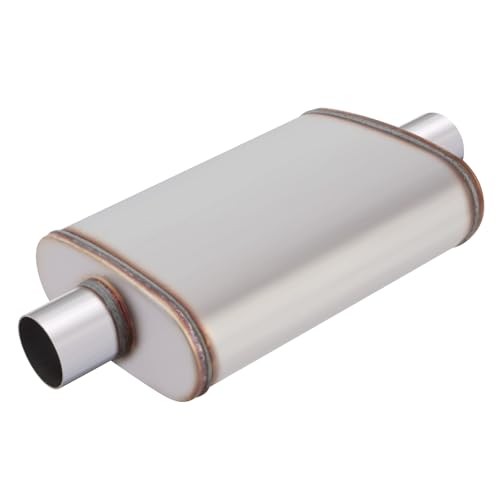 2.5inch Universal Muffler, Performance Chamber 2.5 Inch Center In / Center Out