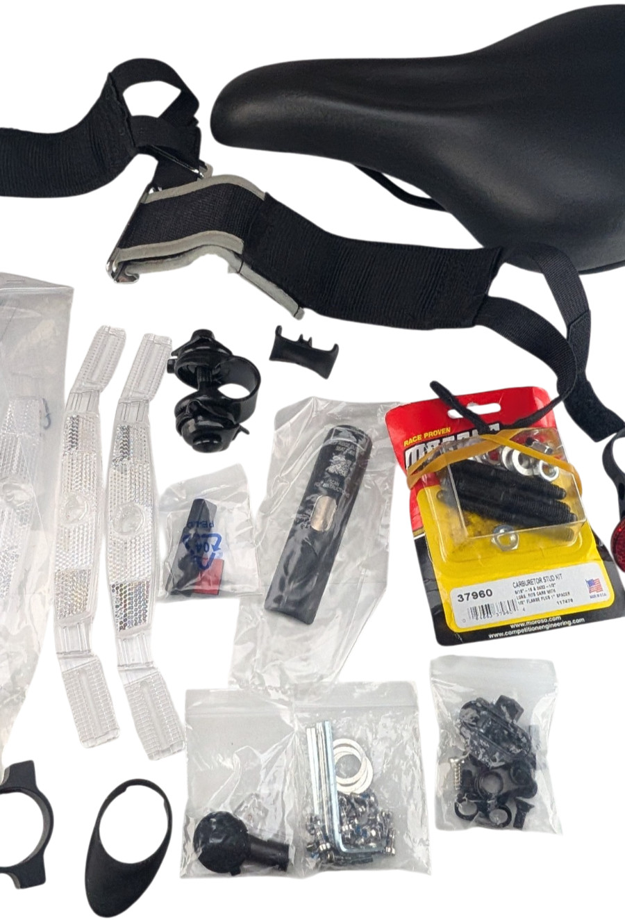 Bike Parts Lot Velo Saddle Giant Contact Aerolight 70mm Stem Reflectors