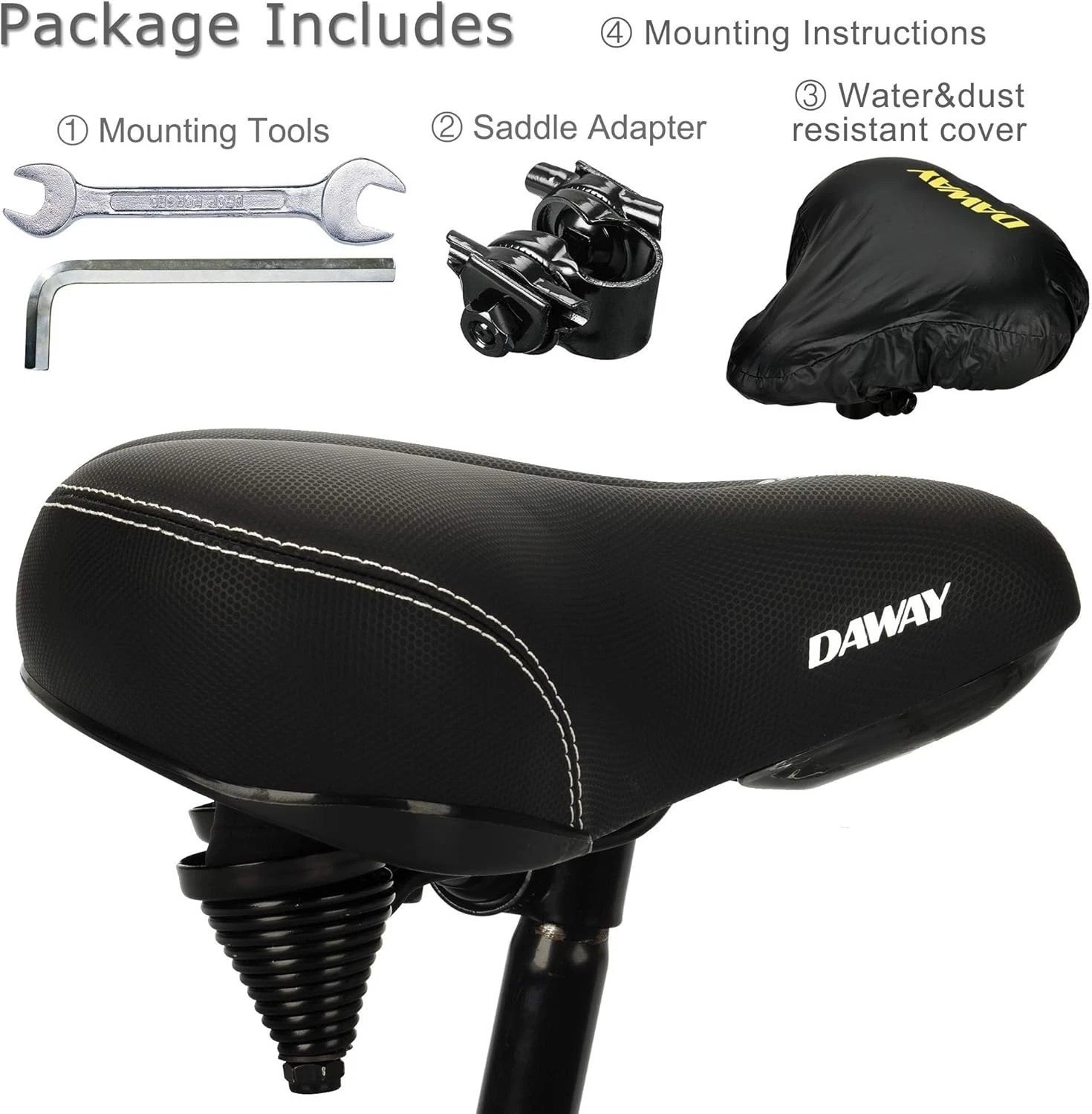 C30 Oversized Bike Seat with Memory Foam – Comfort for Peloton & Mountain Bikes