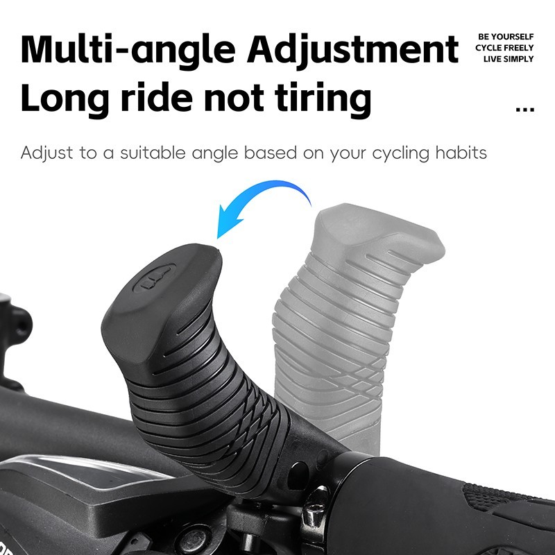 WEST BIKING Bike Rest Handlebar Ergonomic Bicycle Handlebar Bar Ends Plugs Black