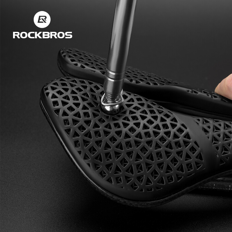 ROCKBROS 3D Printed Bicycle Saddle Ultralight Carbon Fiber Hollow Bike Saddle