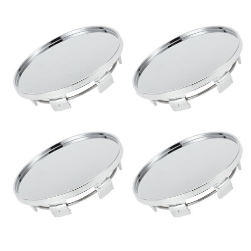 4 PCS Wheel Center Caps Outer 69mm 2.72″ Inner 64mm 2.52″ Compatible Silver