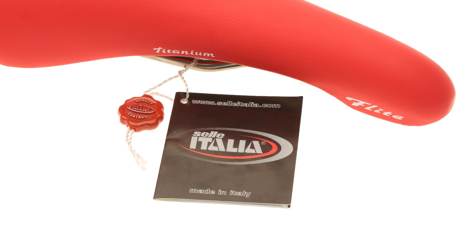Selle Italia Flite Saddle Titanium Rail Calendar Red Leather 2002 NIB NOS NEW