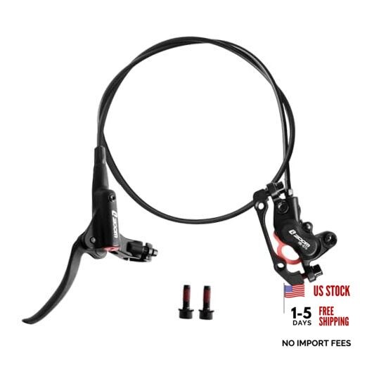 Z00M HB876 4-Pistons Hydraulic Disc Brake Set, MTB Hydraulic Front Brake-Black