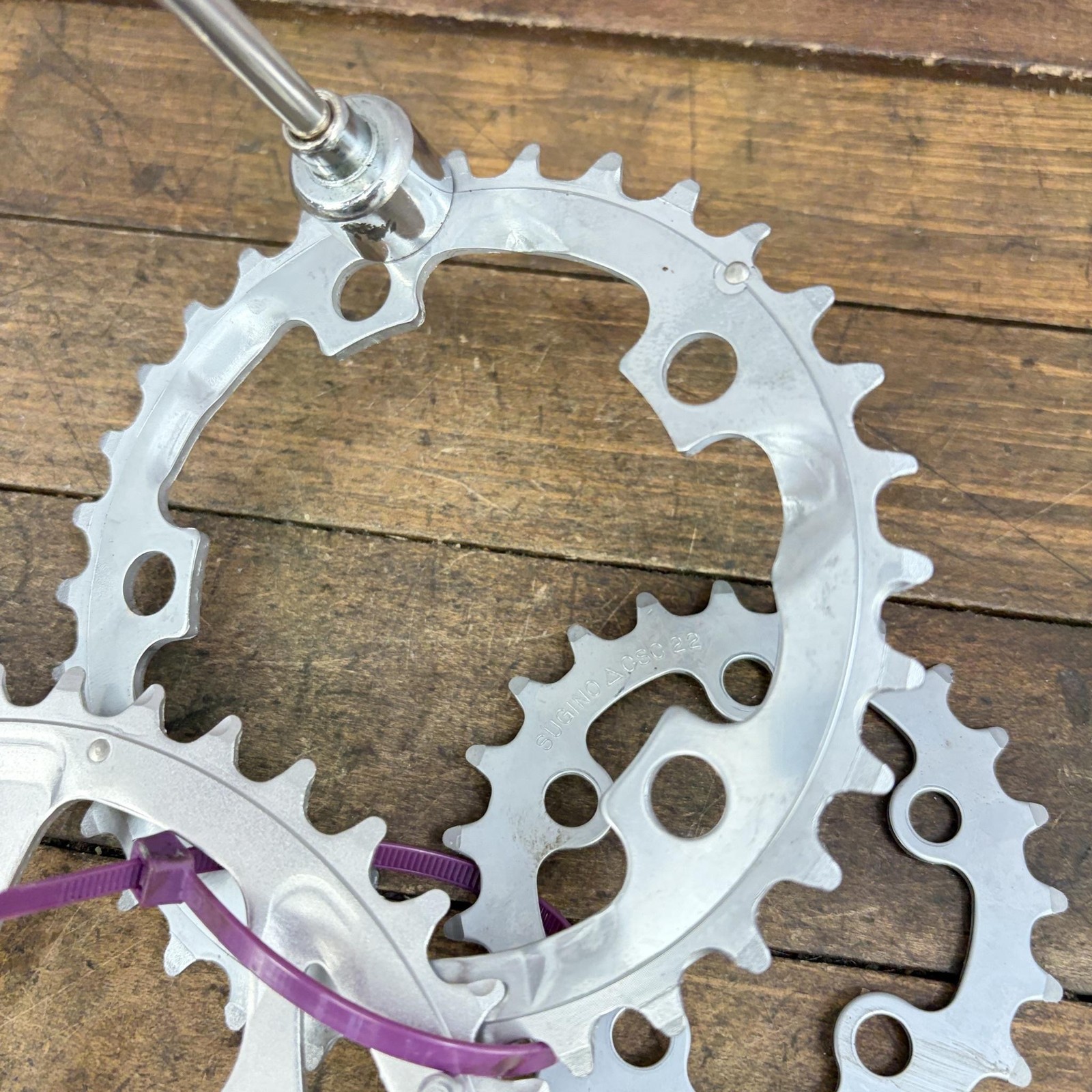 Vintage Sugino CSP3 CSS III Chainring Set NOS 42/32/22T 94 BCD 5-Arm 90s MTB