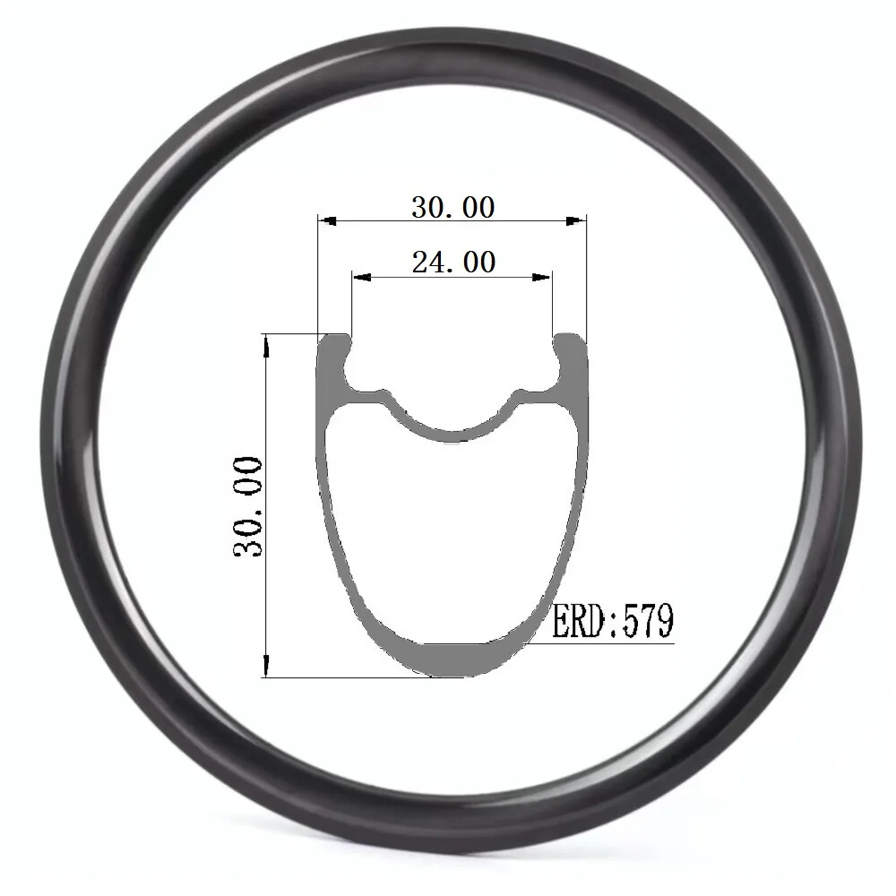 700C Gravel Road Bicycle Carbon Rim Tubeless Hookless Disc Brake 18-28 Holes