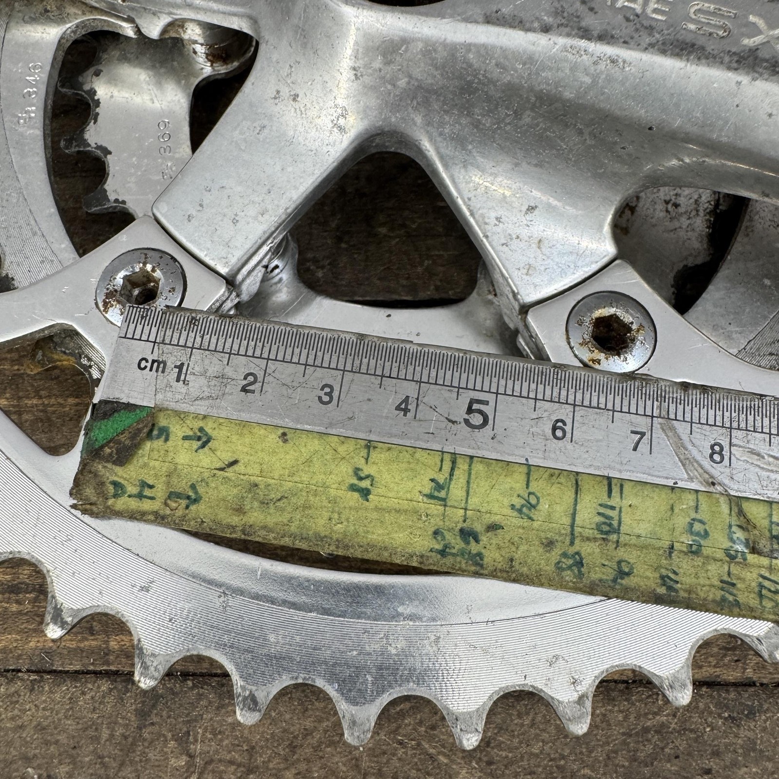 Vintage Sakae SX Crankset 175mm Triple OvalTech 80s Japan Square Taper Oval Ring