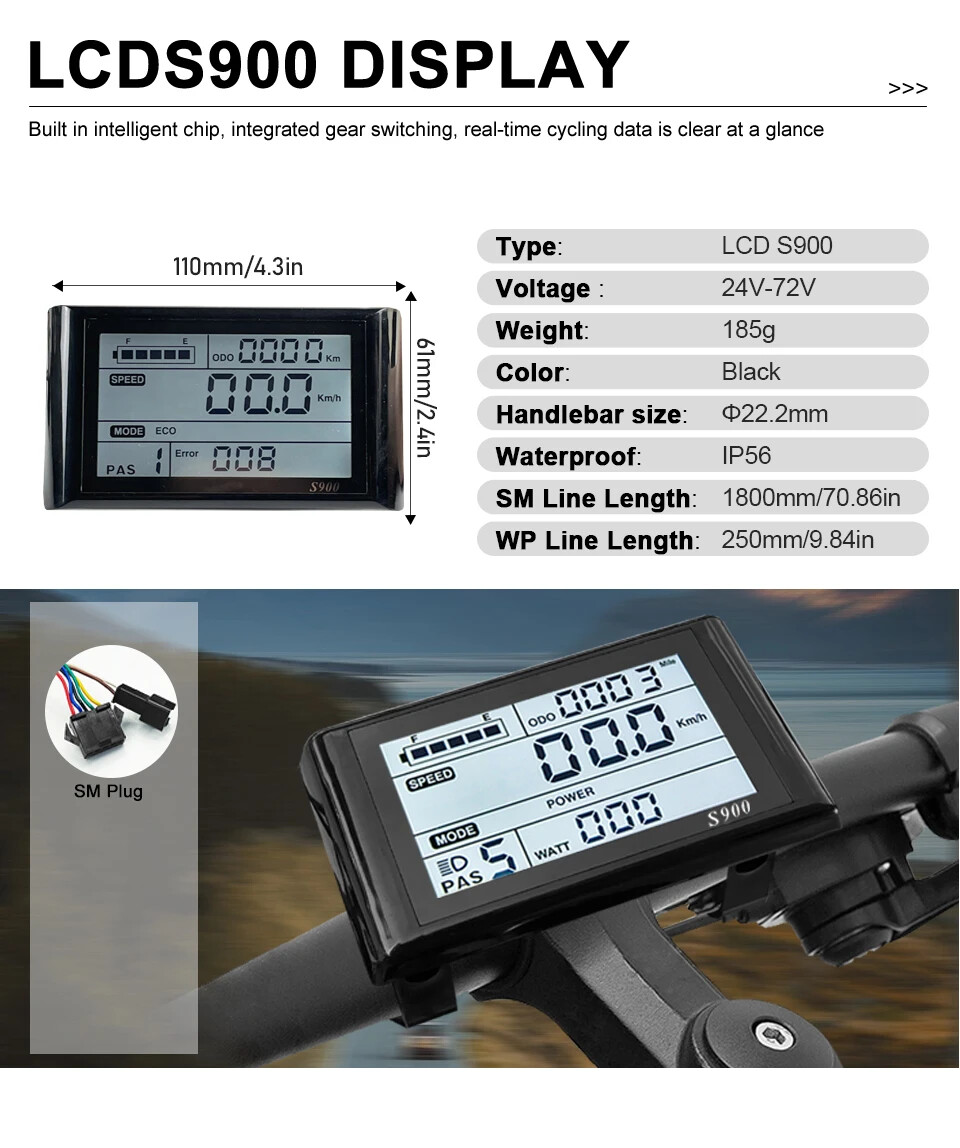 E-bike 60A Sinewave Dual Mode Controller 48V 52V 60V 72V 1000W-3000W Hub Motor