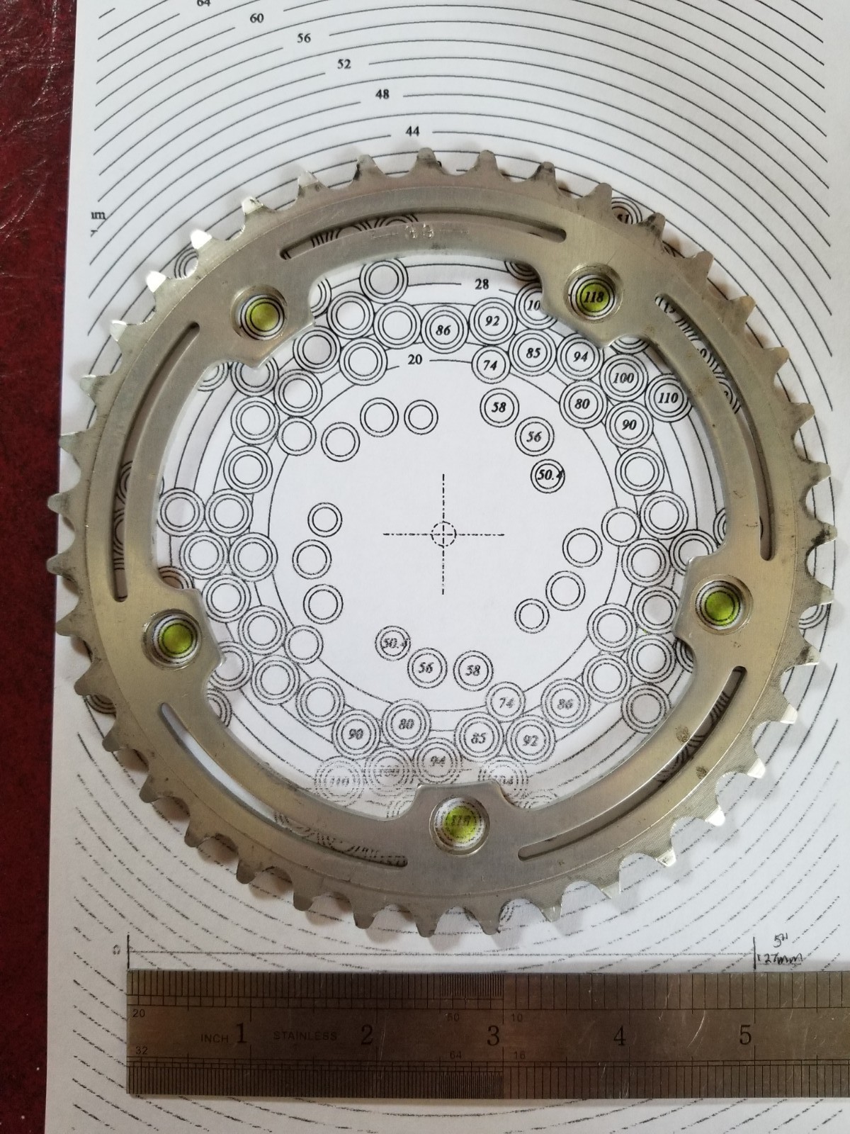 vintage 6 Sakae 118 BCD Chainrings