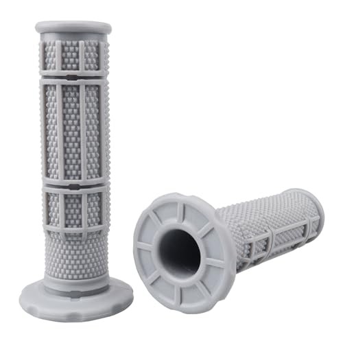 7/8» ATV Grips Upgrade Universal Handlebar Grips Soft Rubber Thumb Gray
