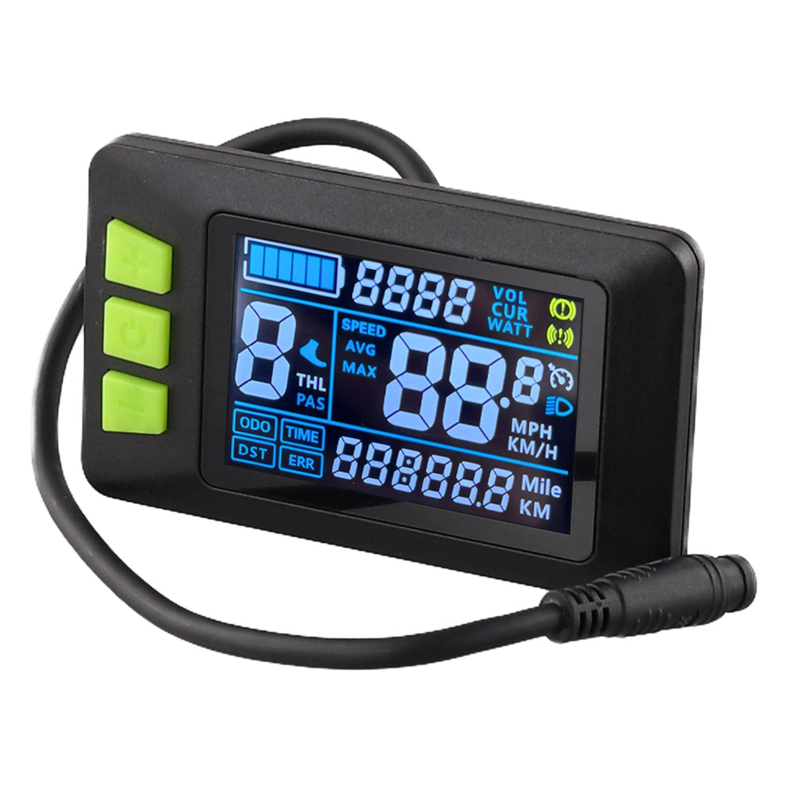 USB Enabled Intelligent LCD Display for Electric Bike Speed Monitoring