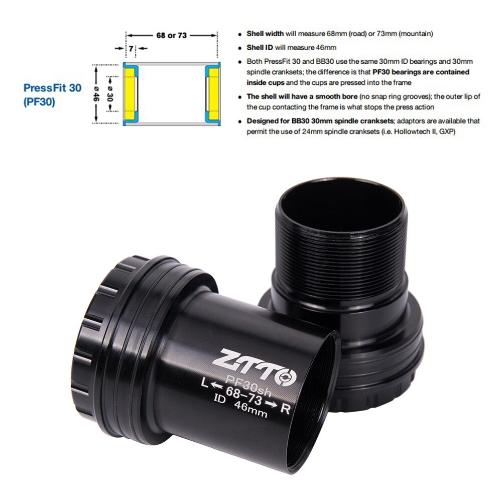 PF30 24mm Press Fit Bottom Brackets CERAMIC Thread Lock Bicycle BB for mtb Road