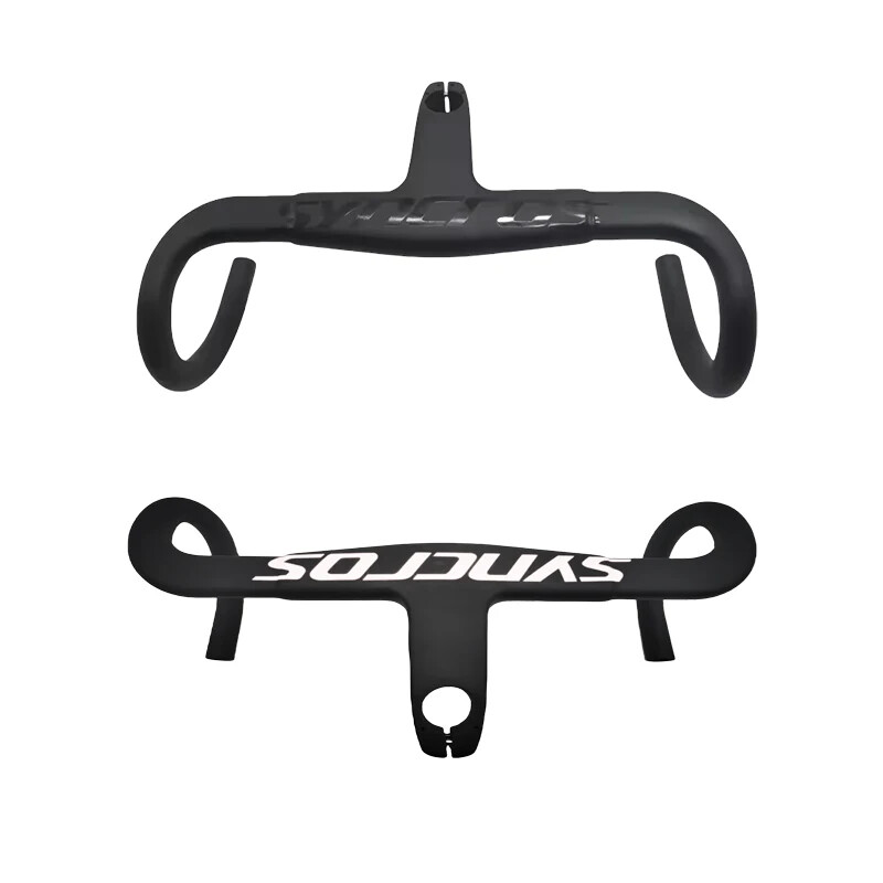 Road Bicycle Carbon Handlebar Integrated Drop Bar 28.6mm 31.8mmm 380-430mm