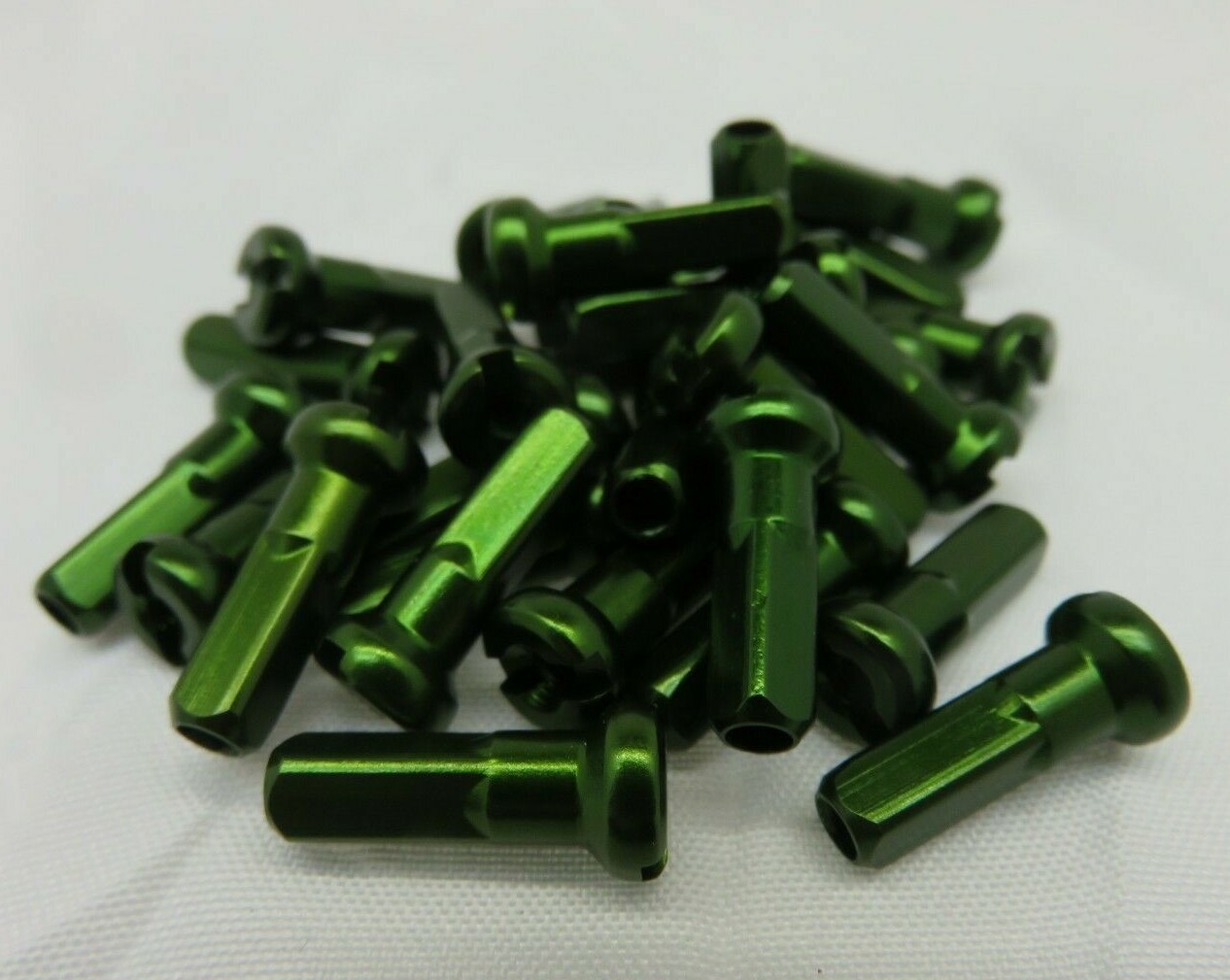 14mm DARK GREEN Alloy Aluminum spoke nipple 14g (2.0mm) Custom amounts