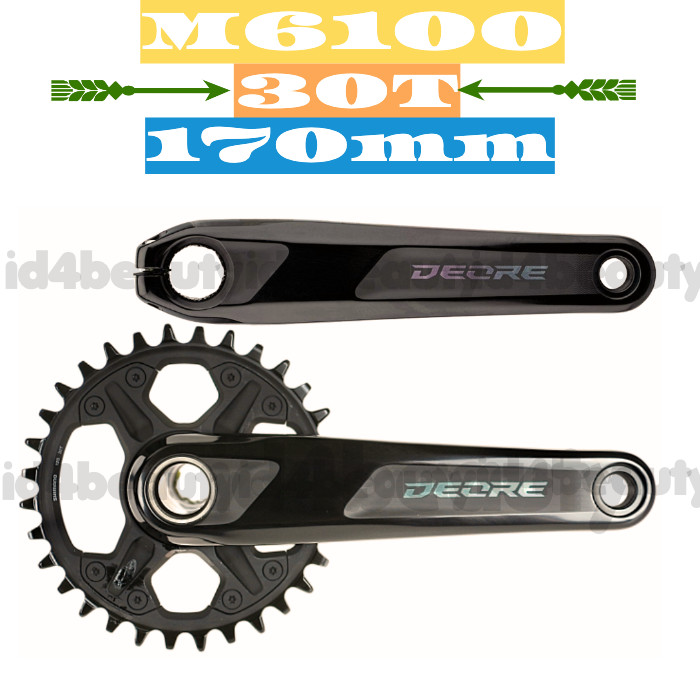 Shimano Deore FC-M6100 1×12 Spd 170mm 30T Crankset New
