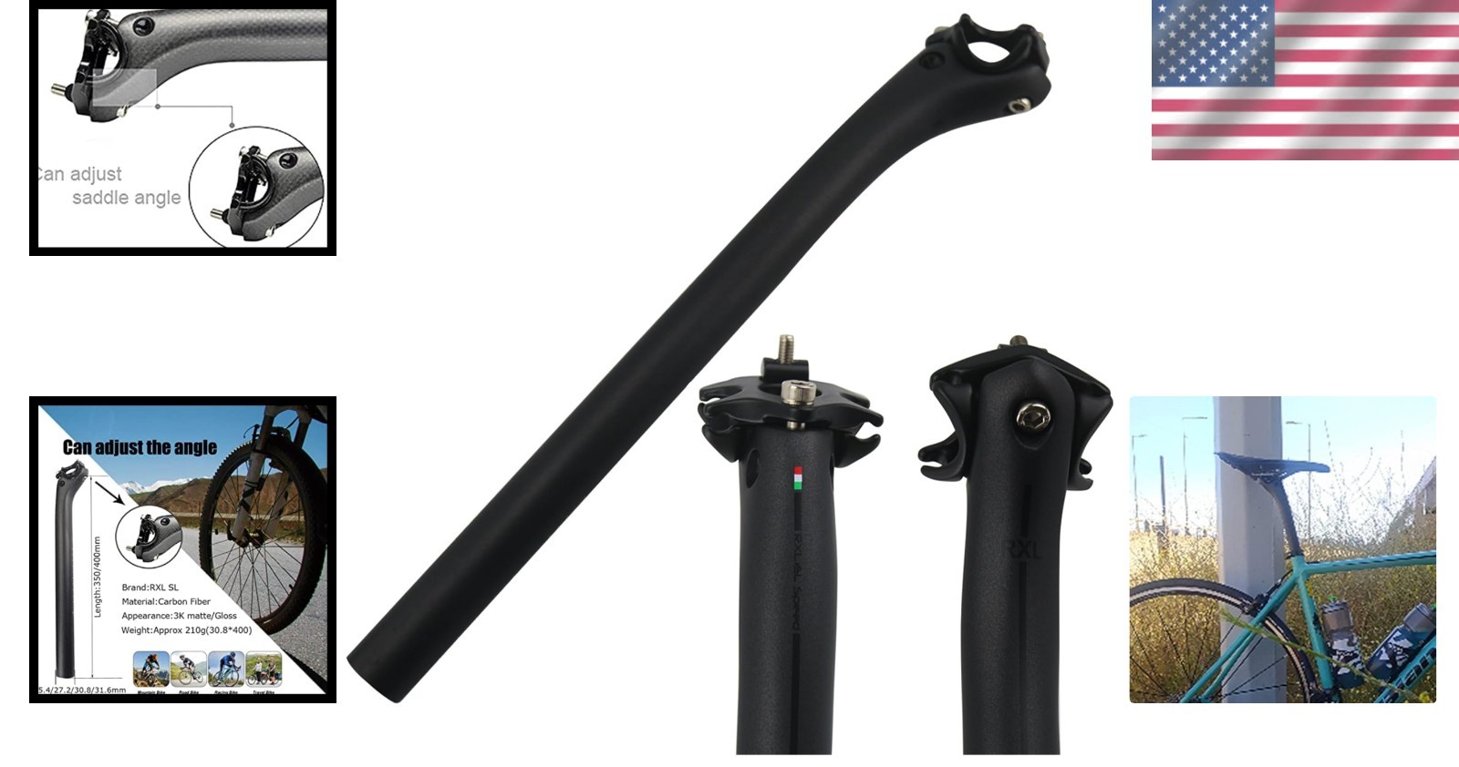 Lightweight Carbon Fiber Seatpost 27.2/30.8/31.6mm