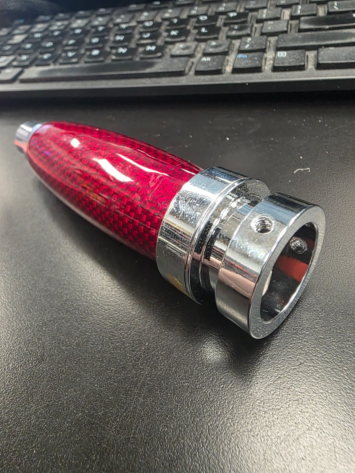 AROSPEED RED CARBON FIBER AUTOMATIC SHIFTER NOS