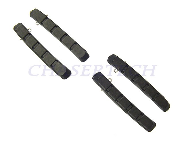 New MTB Cyclocross Bicycle Bike V-Brake Cartridge Pad Shoe Inserts Black 2 Pairs