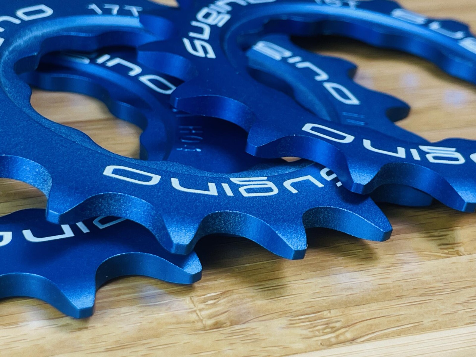 NOS Sugino Fixie Track Cog Set & Lockring 16t 17t 18t – Blue Anodized