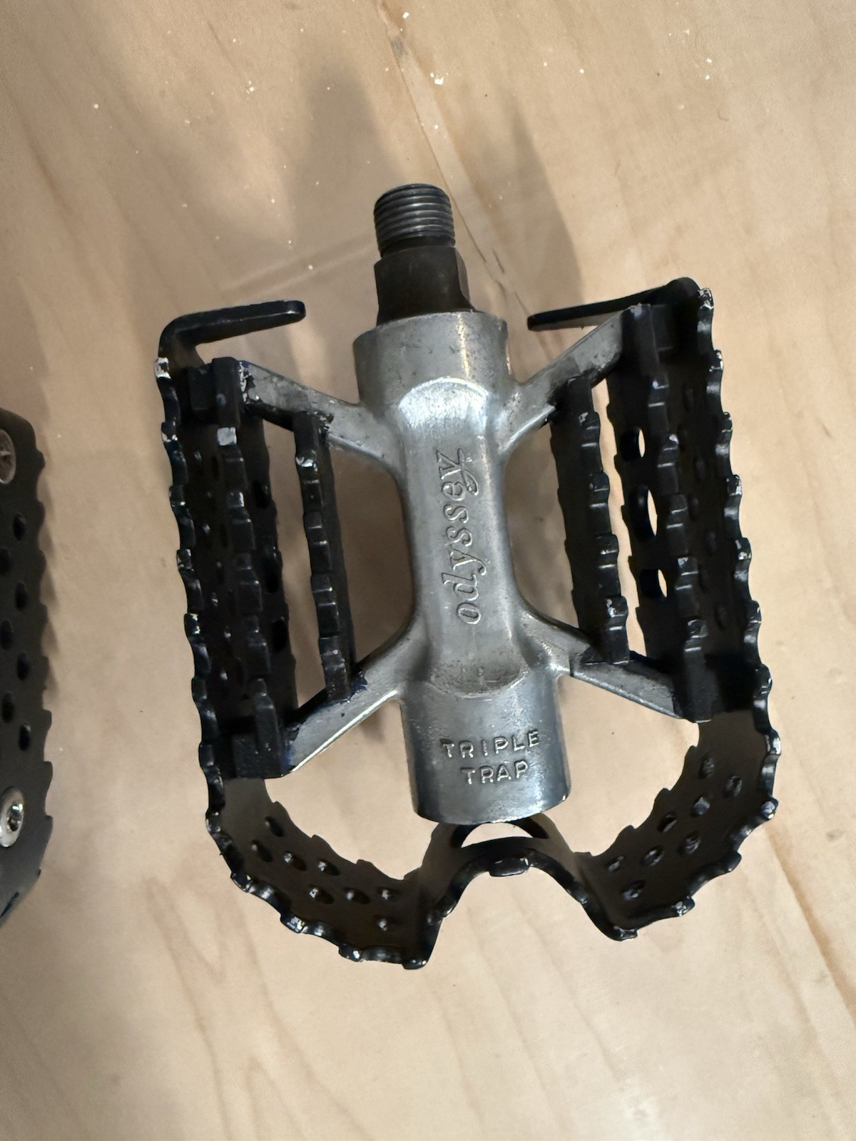 Odyssey Triple Trap Flat Platform Pedals Black/Silver 9/16 in Pair