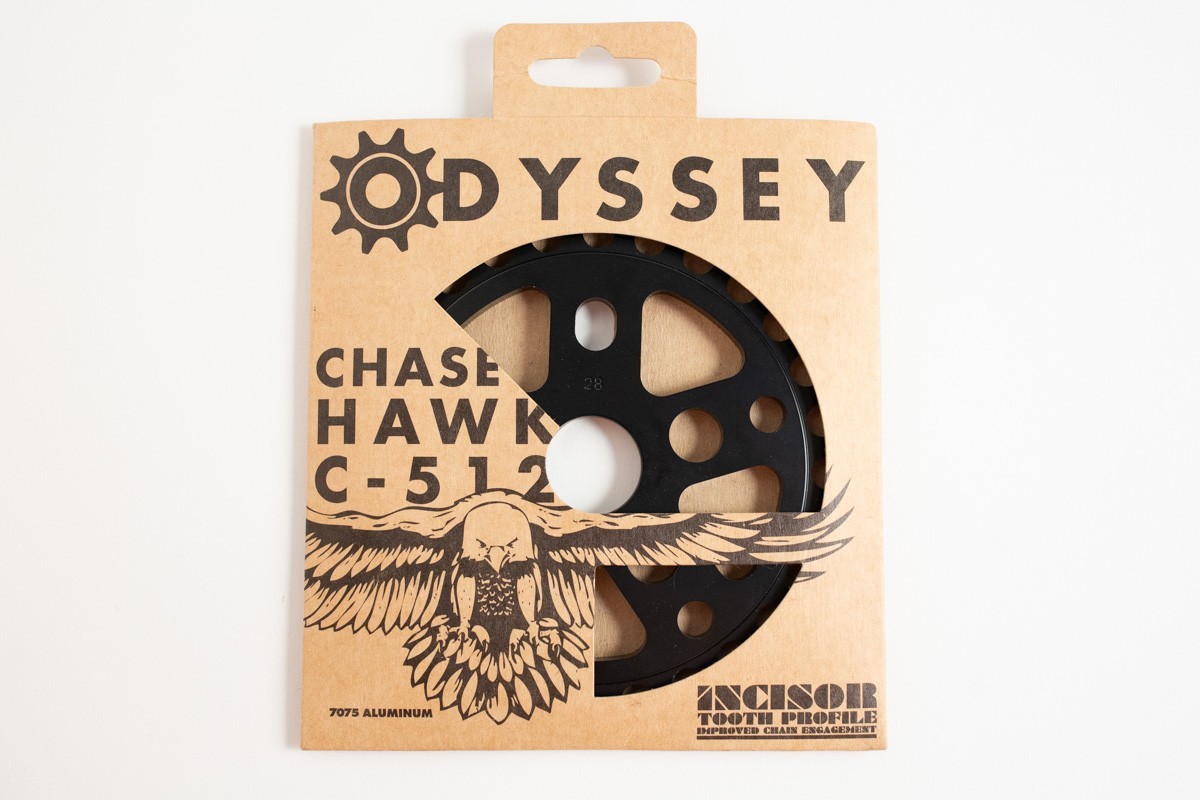 NOS Odyssey Chase Hawk C-512 28T BMX Sprocket Black 7075-T6 Aluminum