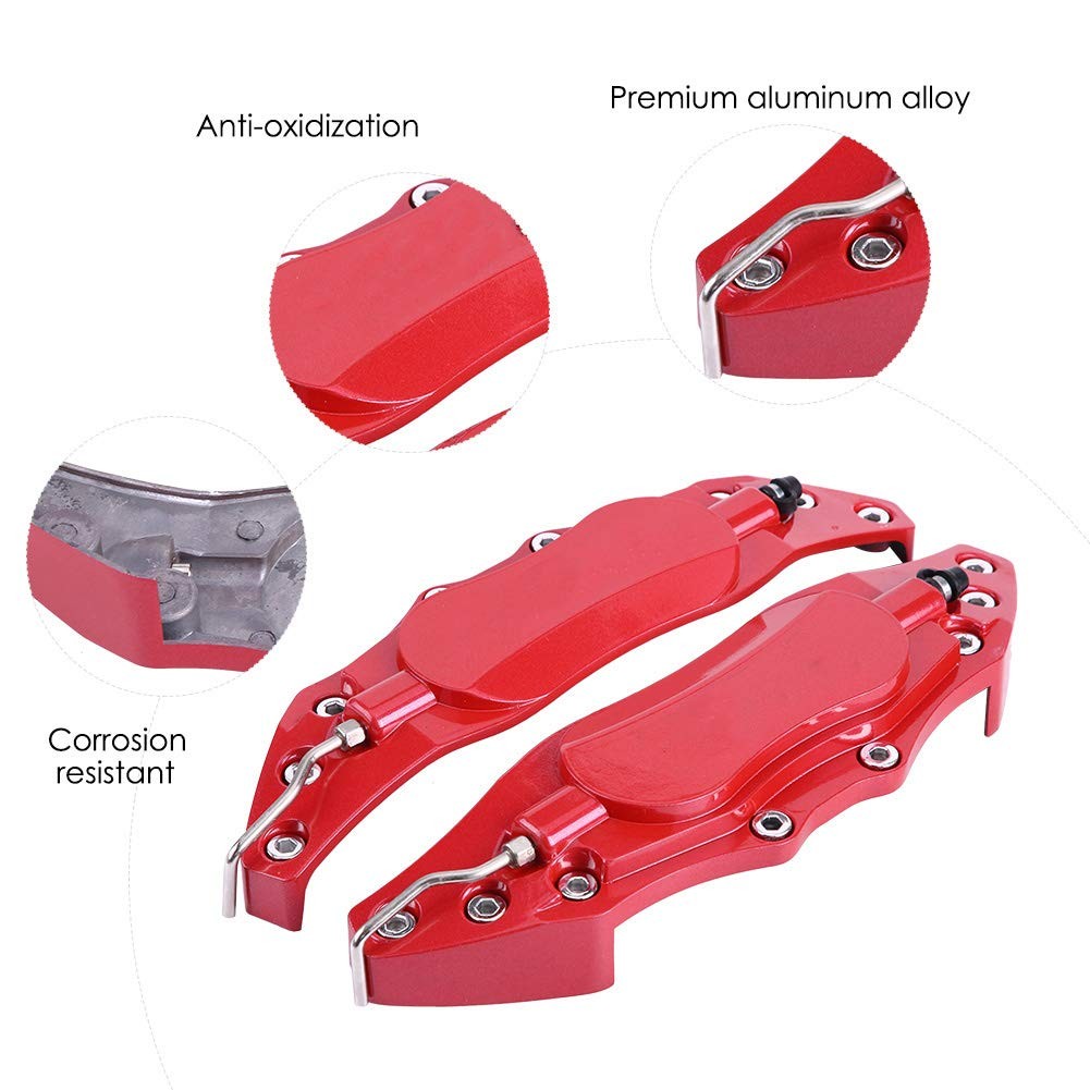 2pcs Aluminum Brake Caliper Cover Protector Guard Wheel Caliper Shield Side