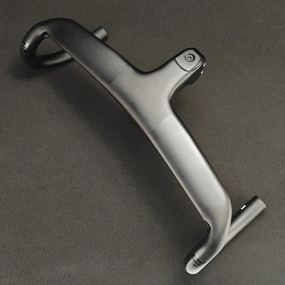 Road Bike Carbo Handlebar 6 Degree Stem Internal Cable Routing Cockpit Di2