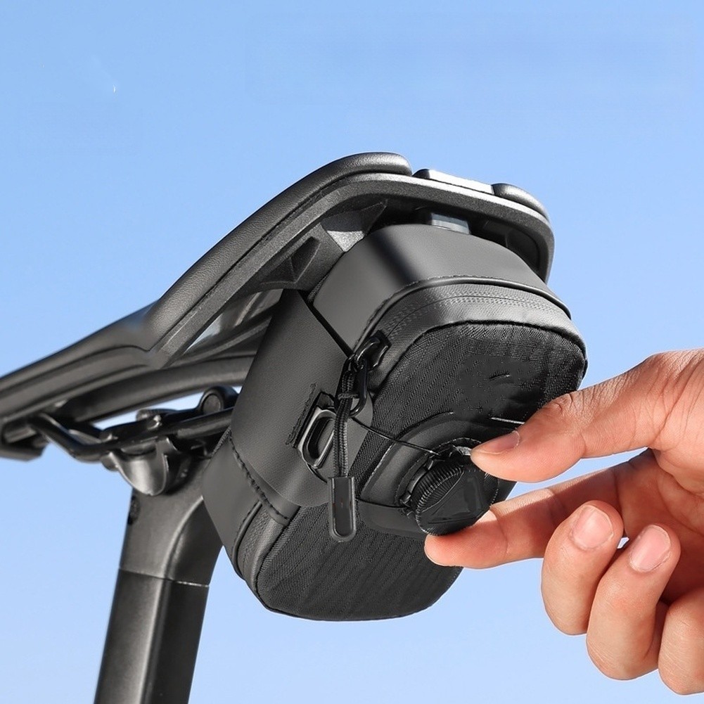 Minimalist Bike Saddle Bag Quick Install No Tools Needed Lightweight 74g Black