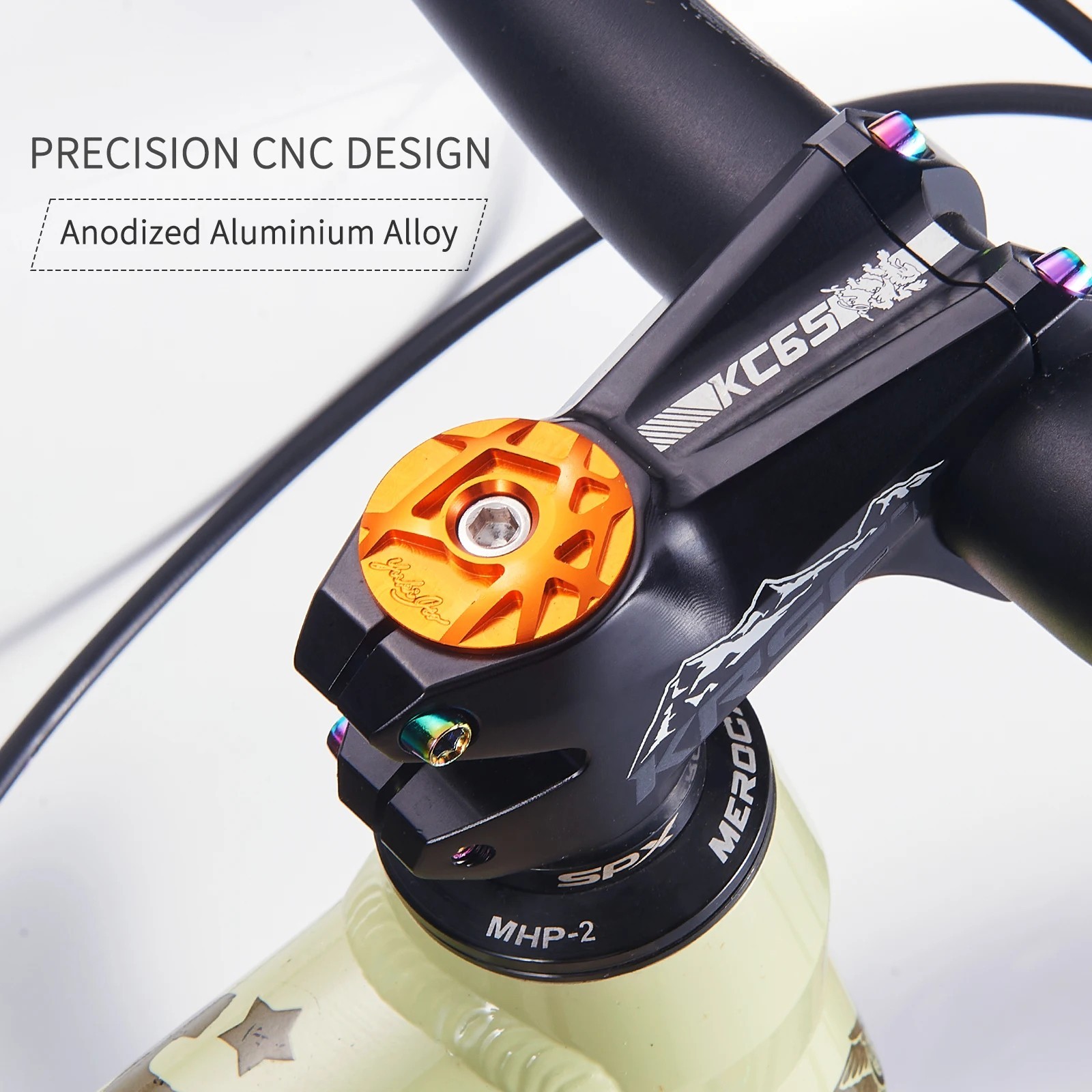 Bicycle Headset Cap MTB Road Bike Stem Headset Top Cap Cover Screw for 28.6mm