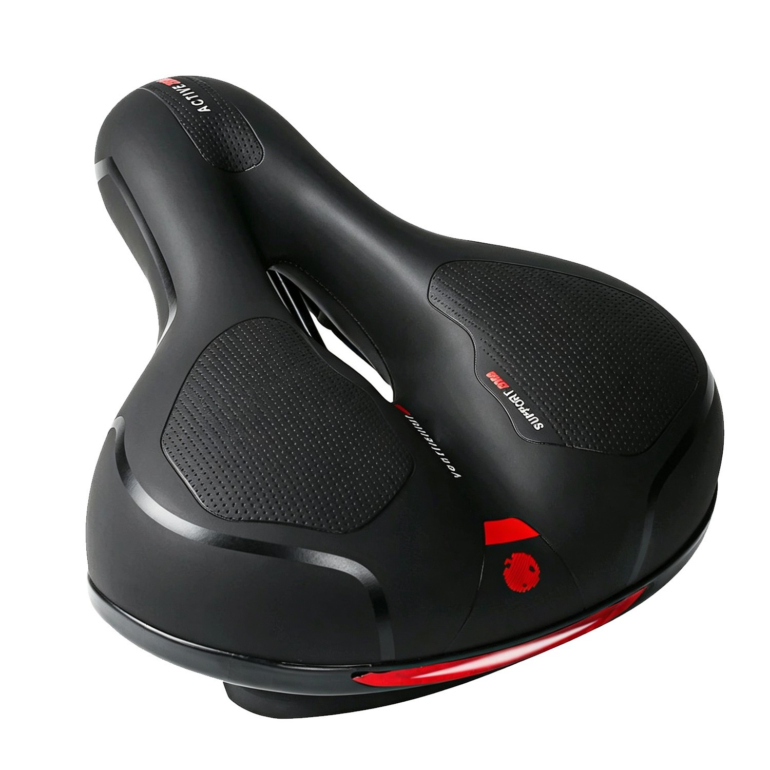 New Bicycle Saddle Shock‑Absorbing Reflective Strip Seat for Mountain Road Bikes