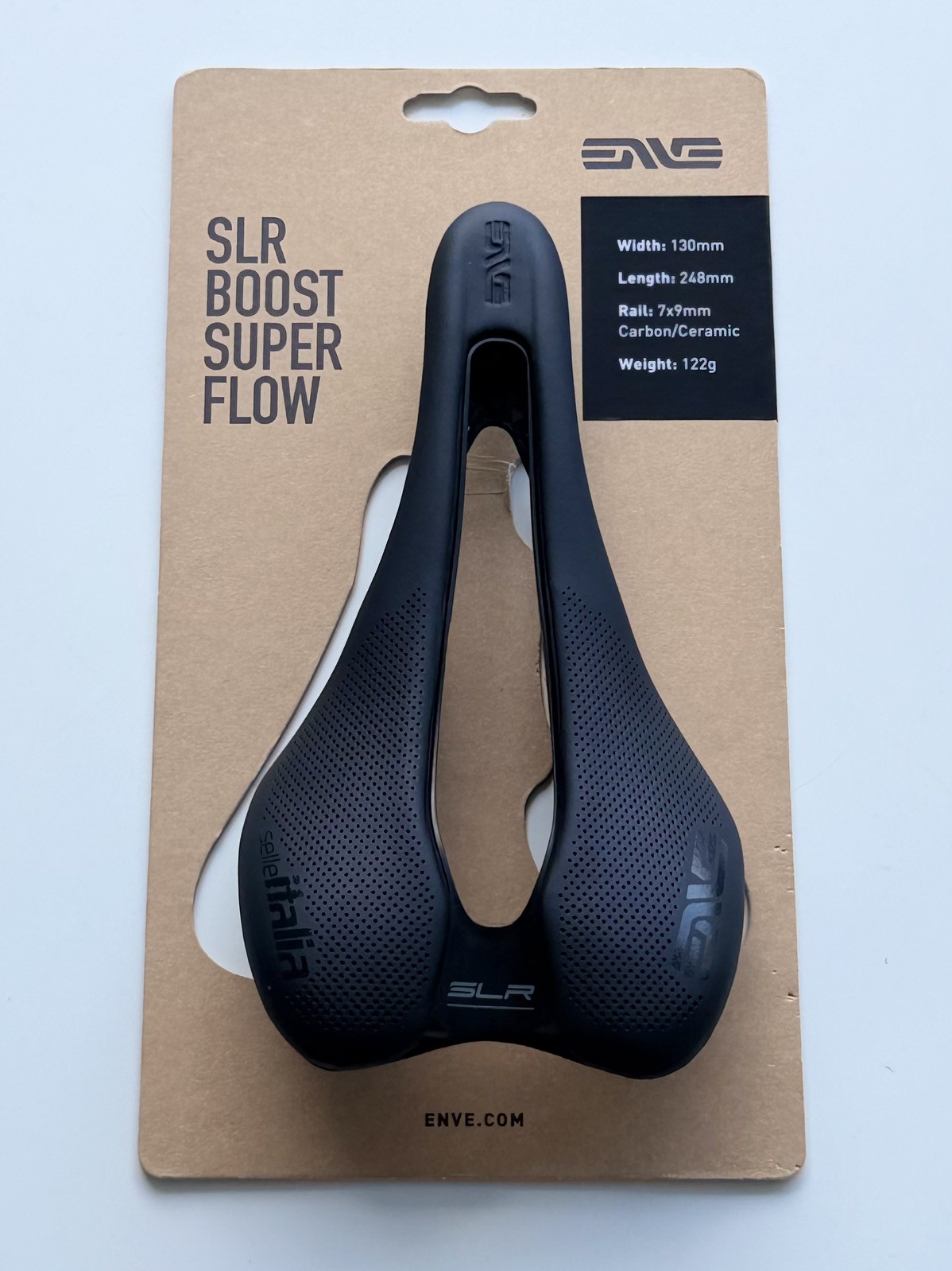ENVE x Selle Italia SLR Boost SuperFlow Carbon Railed Saddle – 130mm