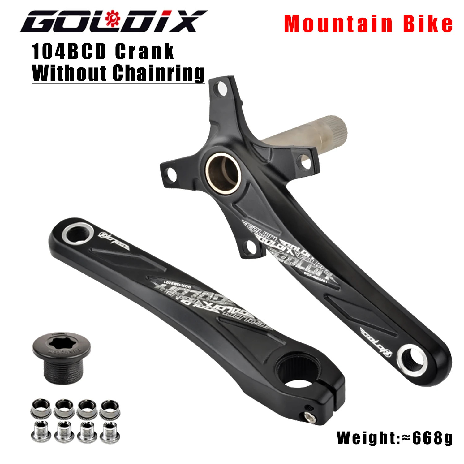 104BCD MTB Crankset 165-175mm Narrow Wide Chainring 32T-38T Round Oval