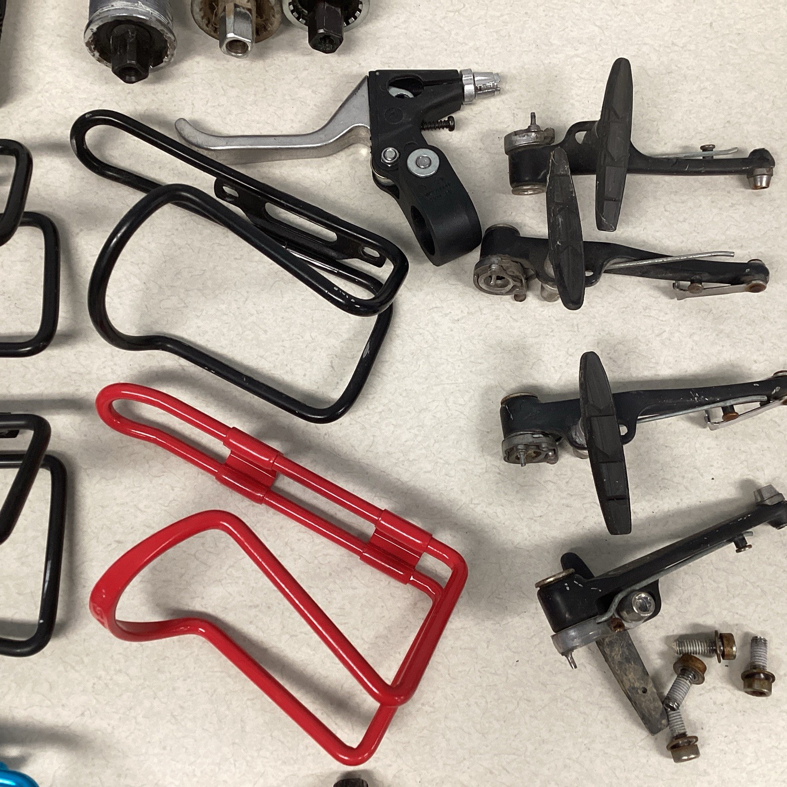Lot Of Assorted Bicycle Parts – Derailleurs, Brakes, Saddles, Cassette, etc. #1
