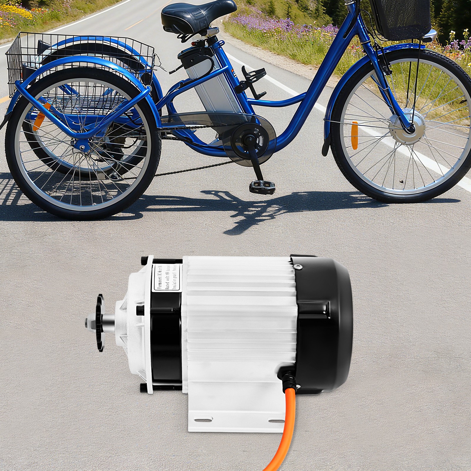 48V 750W Electric Bike Geared Brushless Motor Kit For Adults Tricycle Trike