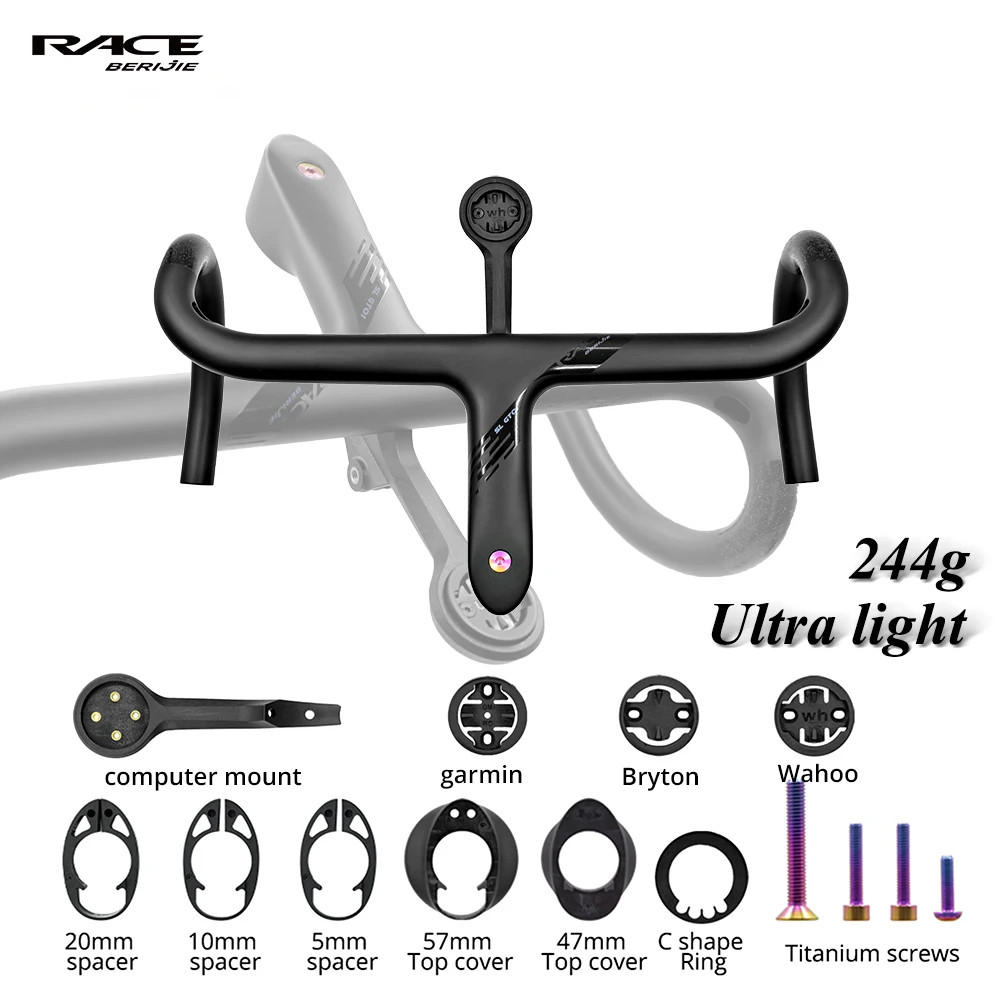 -10 Degree Carbon Road Bike Cockpit Internal Cable Integrated Bicycle Handlebar