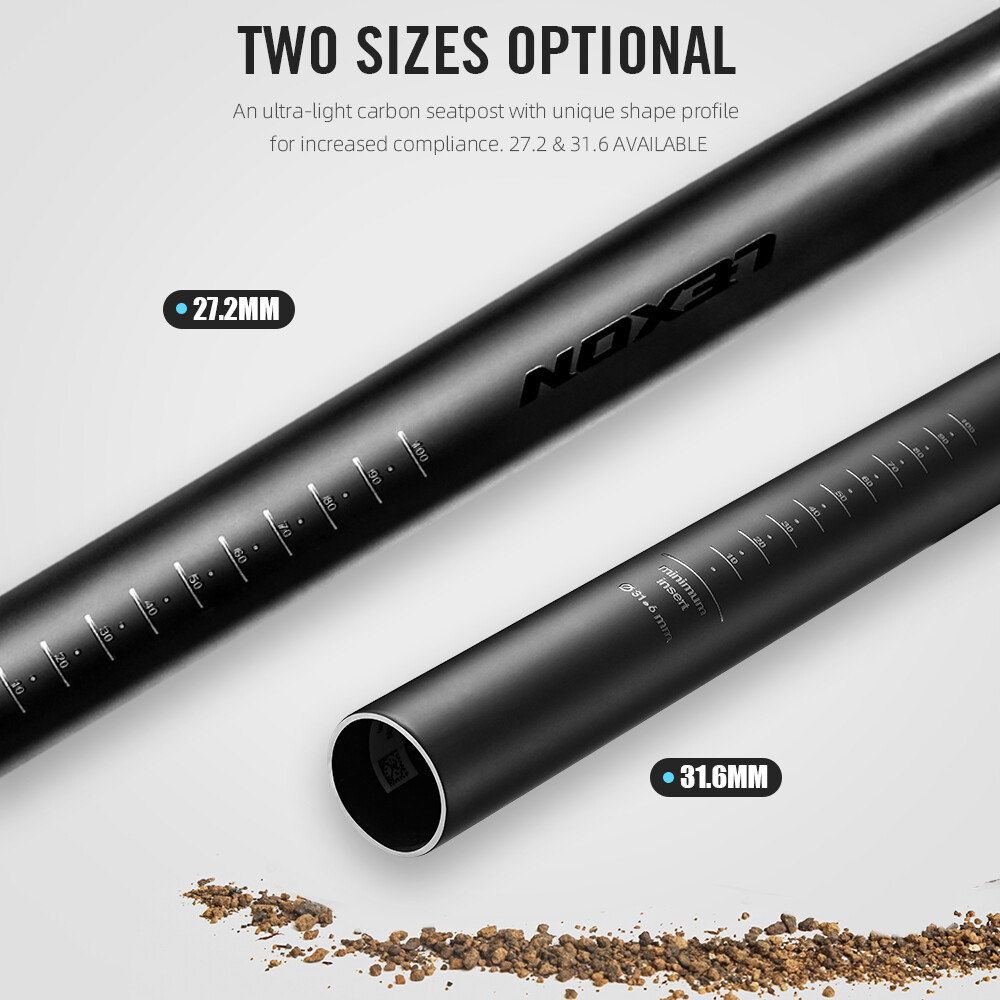 Bicycle Seatpost Carbon 27.2/31.6mm Mountain Bike/Gravel/Road Bike Seat Tube