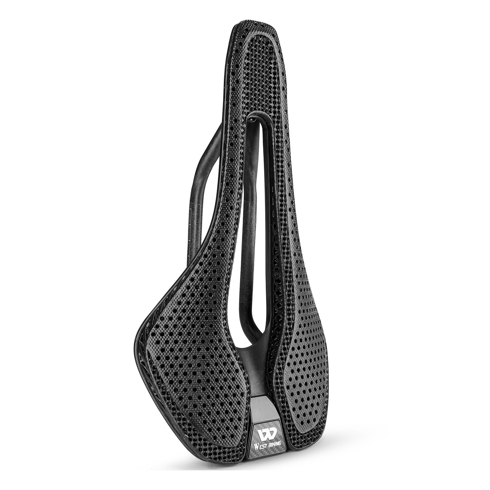 WEST BIKING Carbon Fiber 3D Printed Saddle Road Bike Bicycle Hollow Cushion 185g
