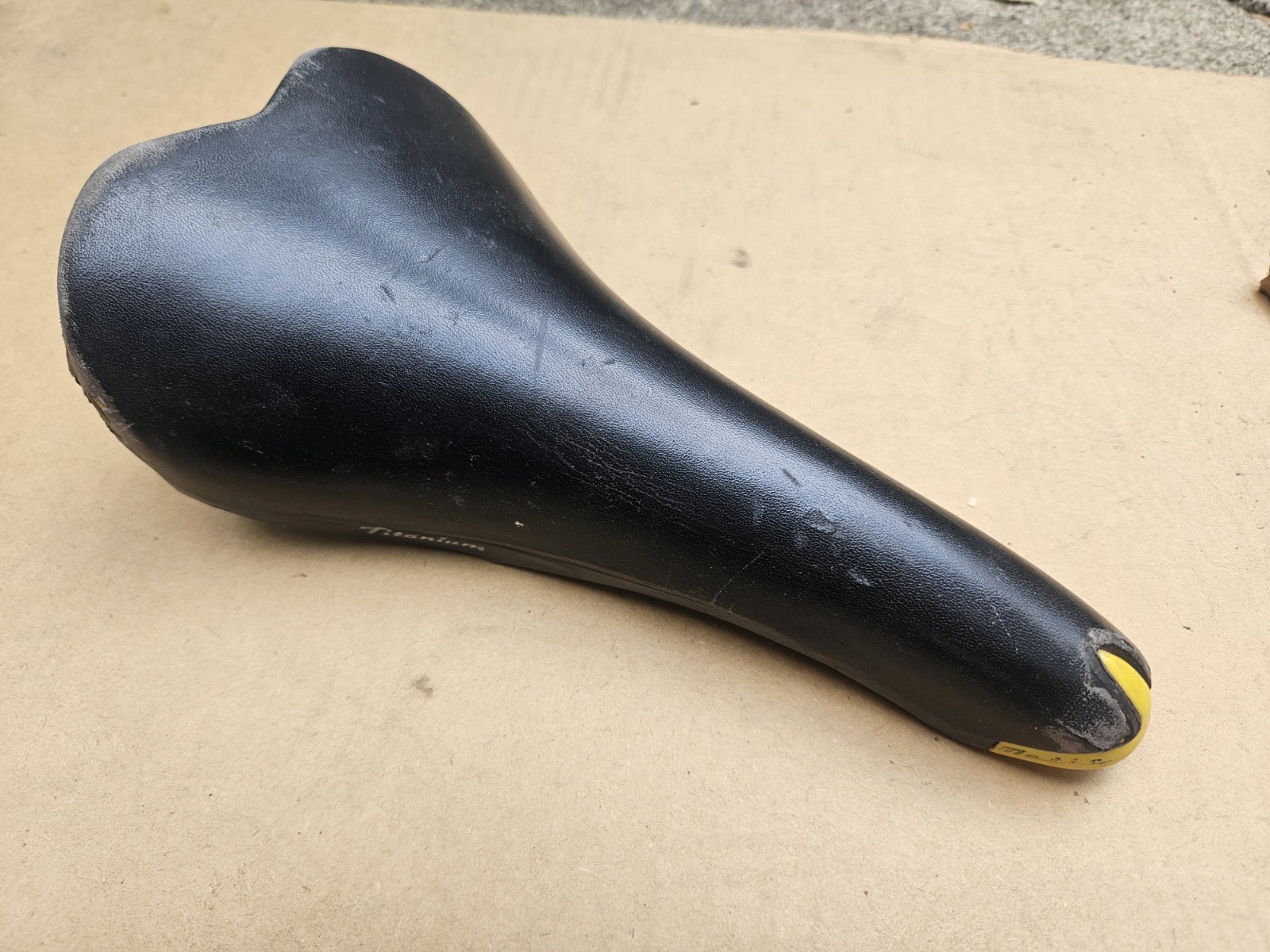 Vintage 90s Selle Italia Turbomatic Titanium Road Bike Saddle Black Italy