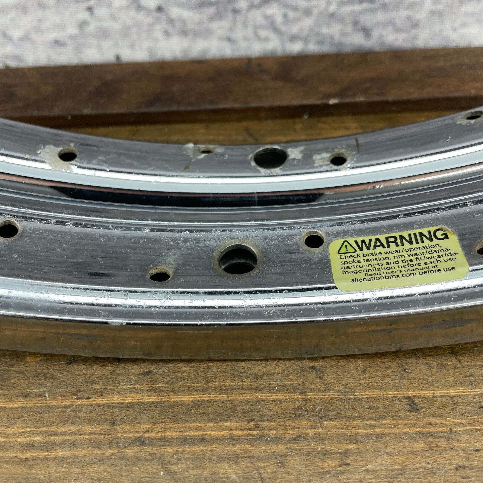 Alienation BMX Rims Runaway Deviant 36h 20 in Chrome Hoop 36 Hole Set Flake