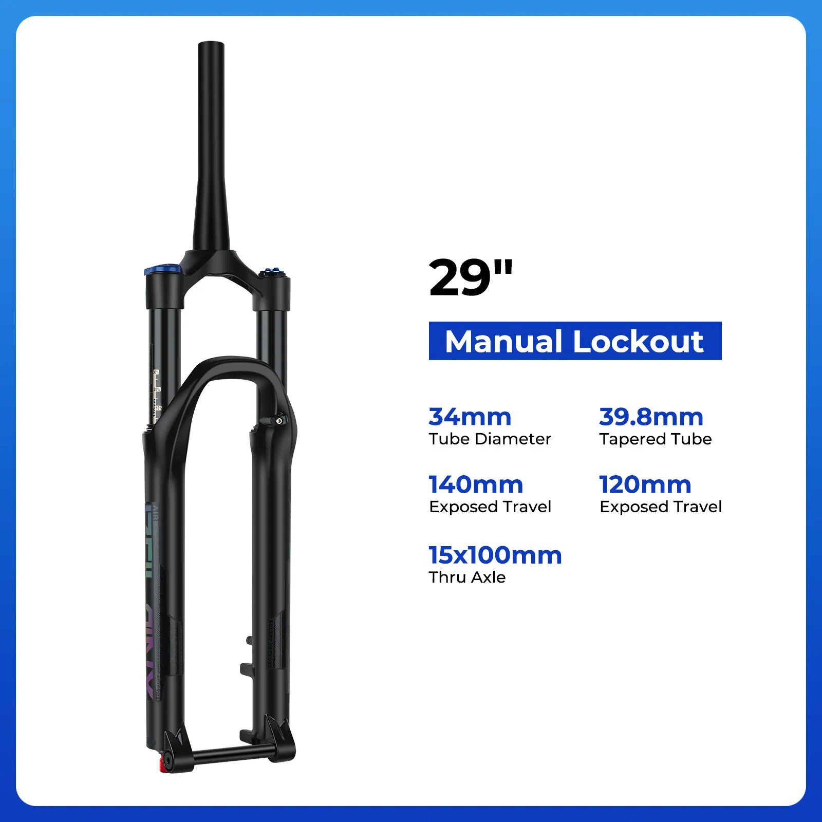 Thru Axle Rebound Adjustment Boost 29inch Mountain Bike Air Oil Suspension Forks