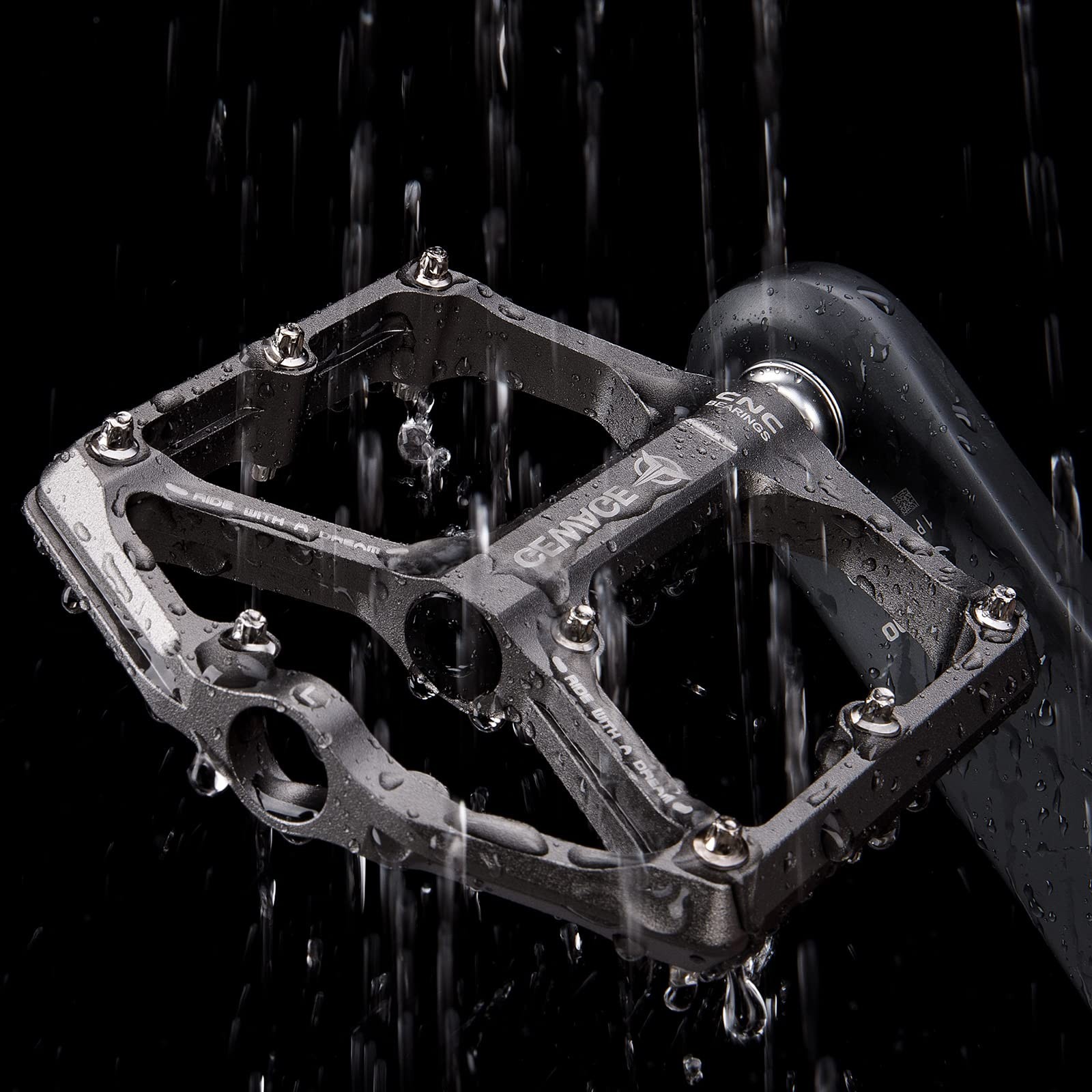 Road/Mountain Bike Pedals – 3 Bearings Bicycle Pedals – 9/16” CNC Machined