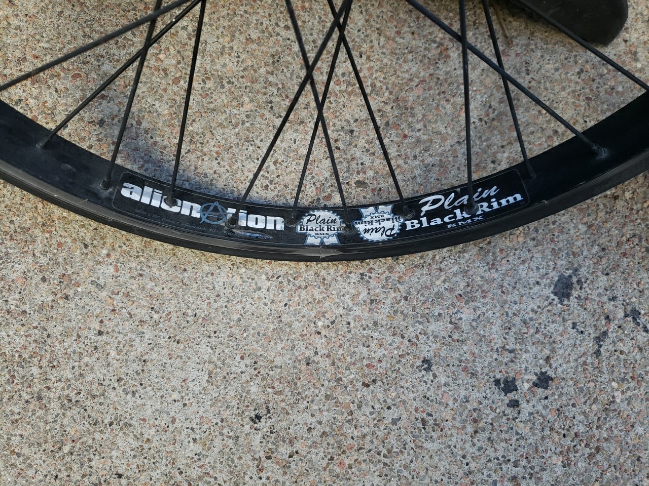 ALIENNATION 406X25.6 PLAIN BLACK BLACK RIM SET