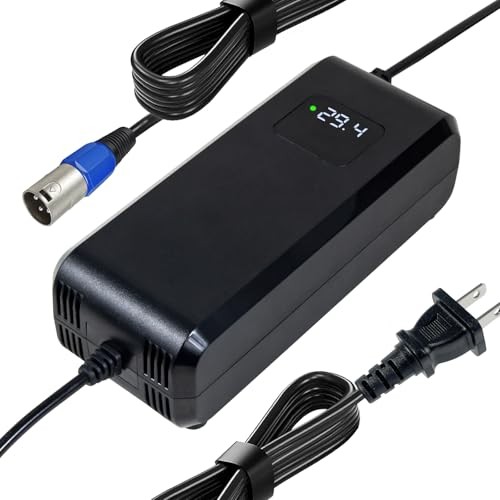 29.4V 5Amp Lithium Battery Charger 3 Pin XLR Connector for 24V 25.2V Li-ion