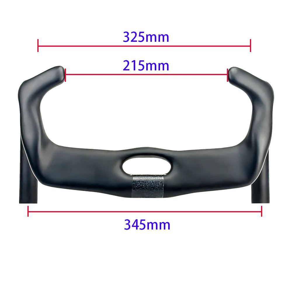 TT Bike Carbon Fixed Handlebar 31.8mm Diameter 285-385mm Road Bicycle Bent Bar