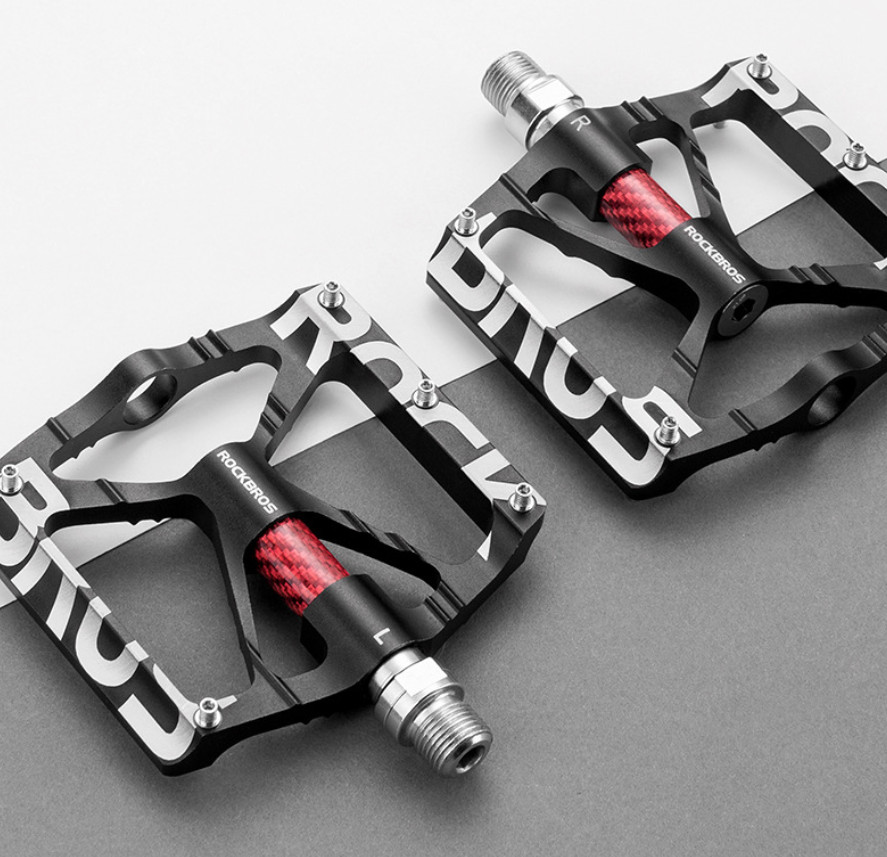 ROCKBROS Bike Pedals 9/16» Aluminum Alloy Bearing Non Slip Pedals Road Mountain