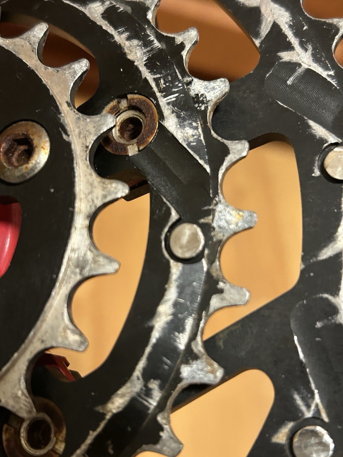 Vintage Race Face Turbine Forged Crankset RED 175mm 22 32 44T 8 Speed 90s MTB